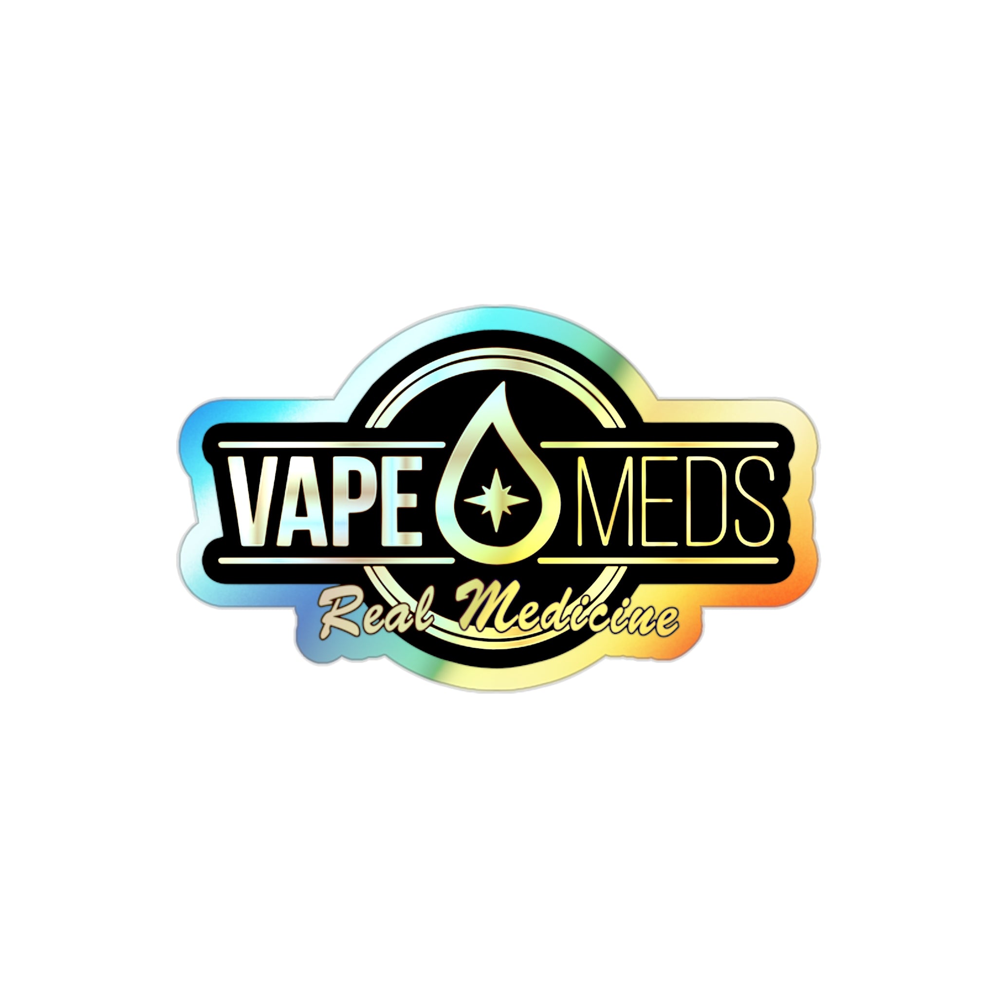 VapeMeds® Holographic Die-cut Stickers