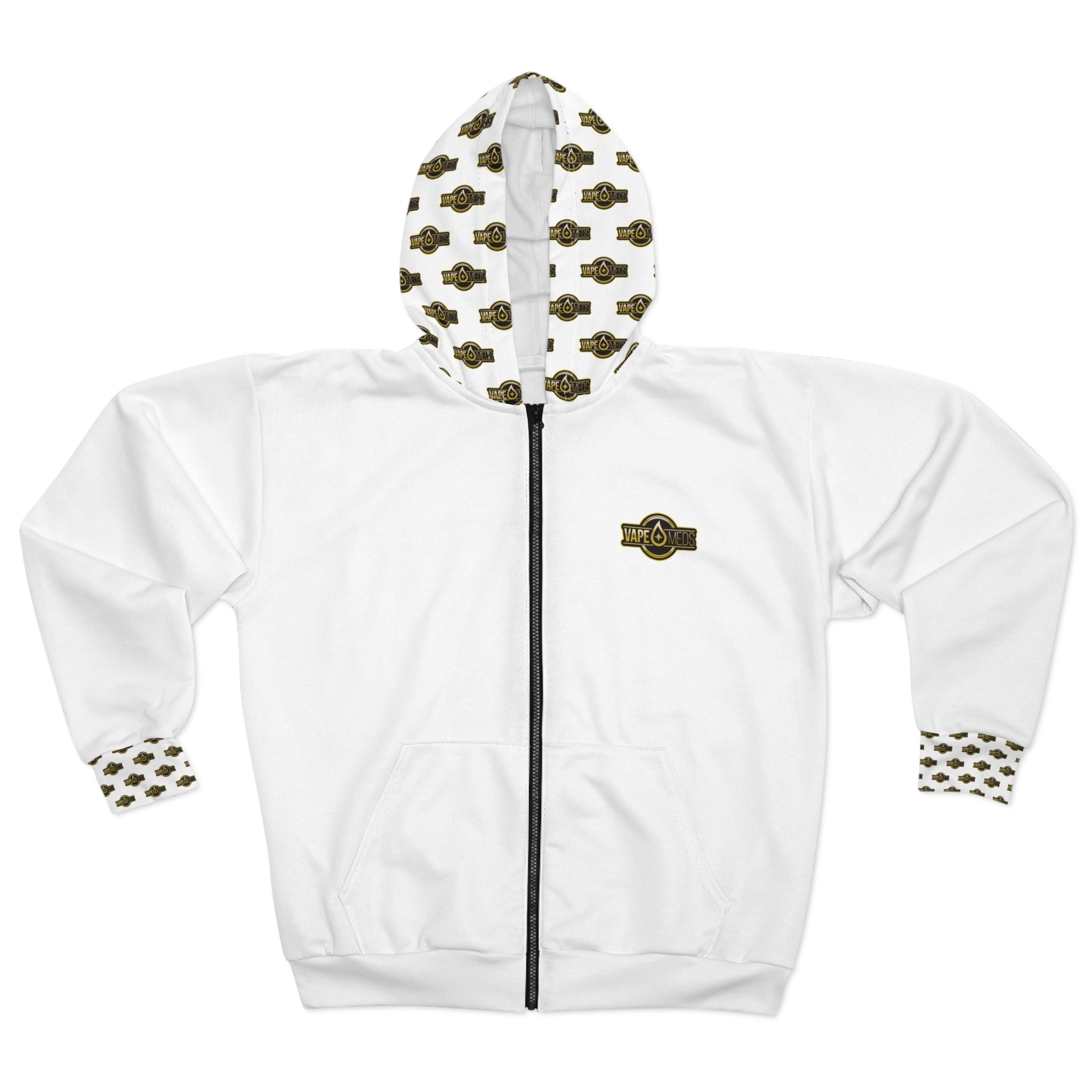 Stylish Unisex Zip Hoodie with Unique Pattern