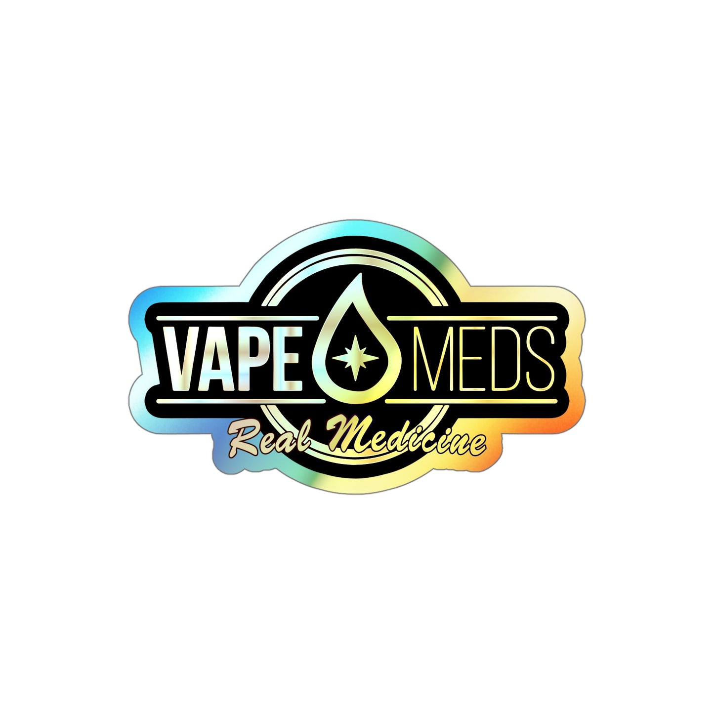 VapeMeds® Holographic Die-cut Stickers